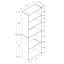 Bibliothèque de 72 po H, 6 niveaux, accessoire de chambre à coucher en stratifié brun, style transitionnel, 3 tablettes réglables et 2 fixes, peu encombrante, finition élégante, quincaillerie de basculement de sécurité supplémentaire, assemblage requis
