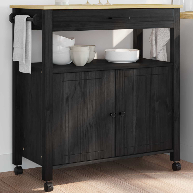 Solid Wood Bar Cart