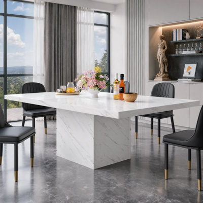Eclat Faux Marble Dining Table
