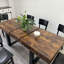 Table de salle à manger extensible de style campagnard avec rails lisses (63 po à 78,7 po, sièges 6-10)