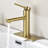 Solid Brass Single Handle Single Hole Bathroom Sink Faucet With Drain Assembly With Deck Plate-122723199