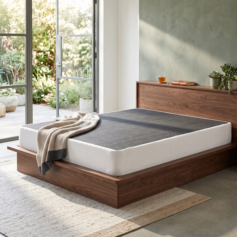 Brambory Queen 8" Quad-Fold Instant Setup Metal Box Spring, Queen