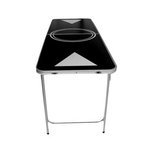 Red Cup Pong Black 72'' L Beer Pong Table