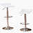 Contemporary Chrome Air Lift Adjustable Swivel Stools With  Seat, Set Of 2-126072990