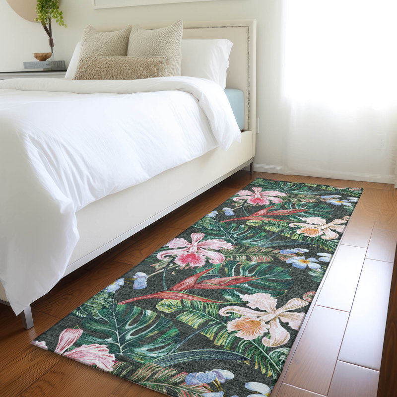 Premium Machine Washable Cerrito AMF201 Midnight Rug, Runner 2'3" x 7'6"
