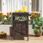 Chariot de barbecue extérieur roulant avec plateau en acier inoxydable, armoire de rangement, abattant, tiroir et support à épices-120348044