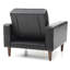 Fauteuil à rail noir élégant pour espaces confortables