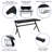 Gaming Desk and Reclining Gaming Chair Set with Cup Holder, Headphone Hook & Removable Mouse Pad Top-84973903
