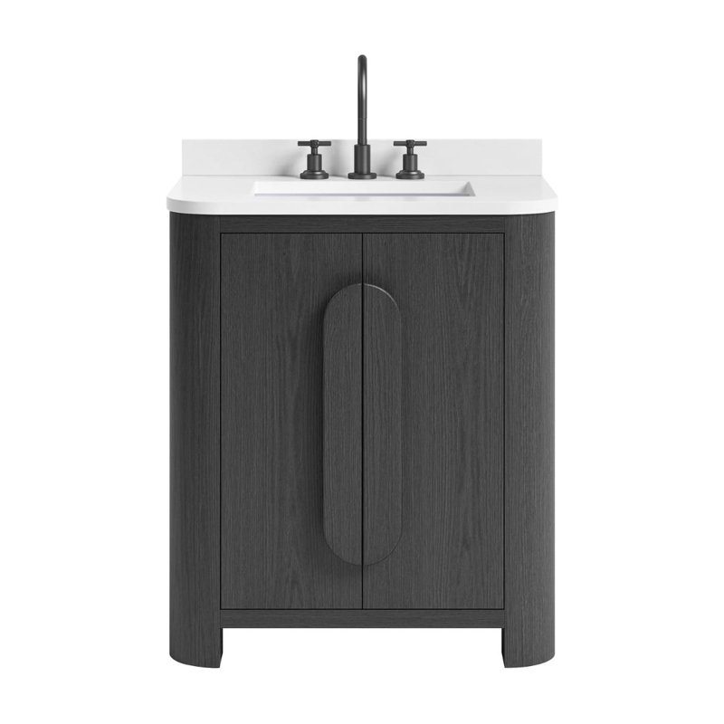 Harper Vanity, 30" W, White Quartz