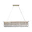 Lustre moderne en cristal pour salle à manger Luminaire suspendu rectangulaire rectangulaire en forme de goutte d'eau à 8 lumières pour îlot de cuisine L 39,4 po x l 9,8 po x H 8,7 po (ampoule non incluse)-127317542