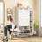 Shoe Storage Cabinet With Shoe Storage Bench, Free Standing Shoe Rack With 3 Flip Drawers-949918410