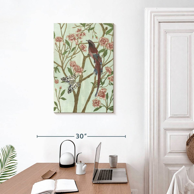 Brampt délicat chinoiserie III, H 30 po x l 20 po