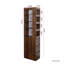 Armoire de rangement haute 70,87 "de hauteur avec tablette à 4 niveaux, 3 tiroirs latéraux et 4 petites tablettes-1799800131