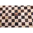 Cowhide Patchwork Brown, Ivory Rug 5'1" x 5'1"
