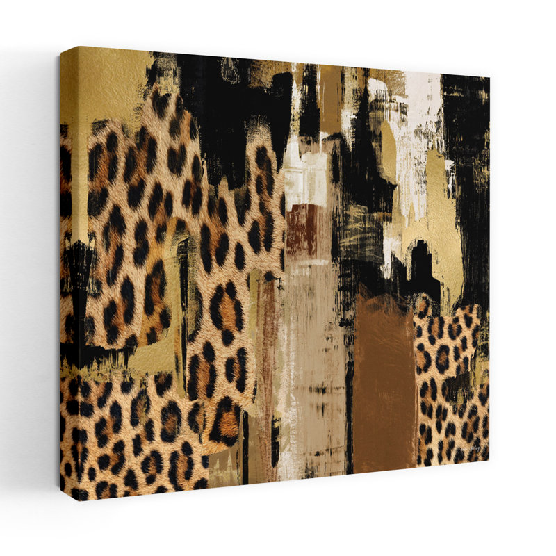 Art abstrait abstrait contemporain Safari Ii, H 18 po x l 18 po
