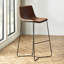 Anaysia Upholstered Counter Stool with Metal Frame