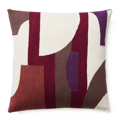 Composition Hand-Embroidered Chain Stitch Pillow