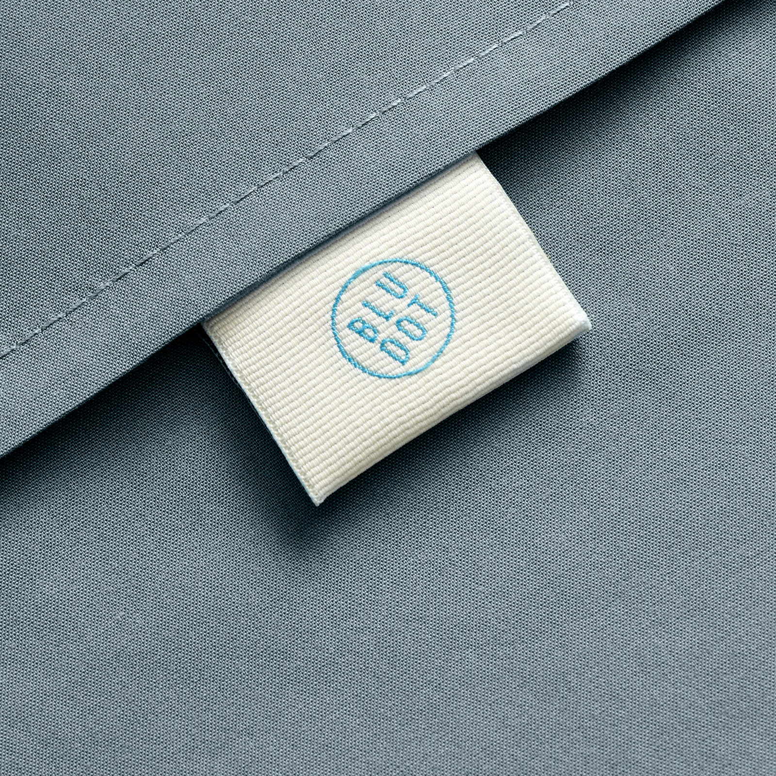 Egyptian Cotton Percale Sheet Set, Full, Gray Blue