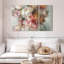 Ensemble de 3 pièces bouquet de rosé sur toile-1721302092