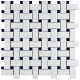 Metro 1.32" x 2" Porcelain Basketweave Mosaic Wall & Floor Tile