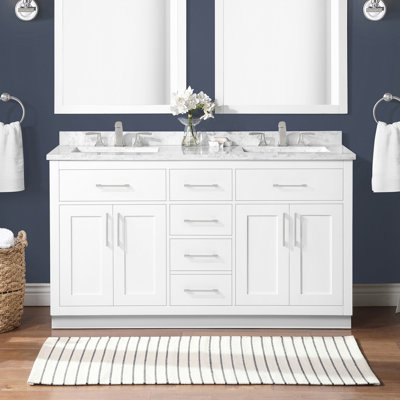 OVE Decors Athea 60 in. W Bath Vanity with Premium Countertop and Power Bar