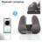Gray Bluetooth Music U Shaped Neck Pillow w/ Speakers Memory Foam Airplane Support