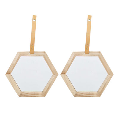 2 Pieces Harlan Hexagon Mirror