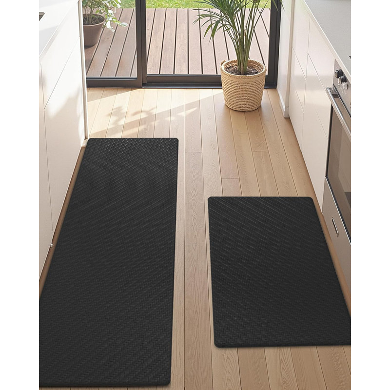 Tapis de cuisine anti-fatigue Jendrik, Noir, 17 po x 29 po et 17 po x 59 po