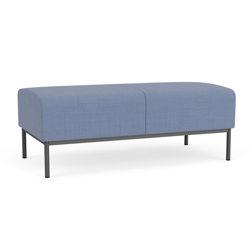 Banc de réception Darsey, Chambray bleu marine clair, Gris anthracite