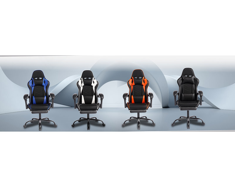Fauteuil de jeu ergonomique en E-Sports avec massage et cuir PU, confortable et sécuritaire pour une utilisation prolongée