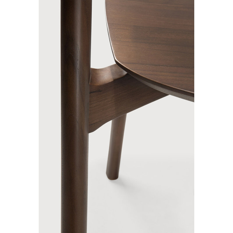 Bok Solid Wood Dining Chair, Teak Brown