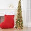 Arbre de Noël artificiel pliable de 5 pi, arbre de Noël en forme de guirlande de Noël argenté pour les fêtes de fin d'année
