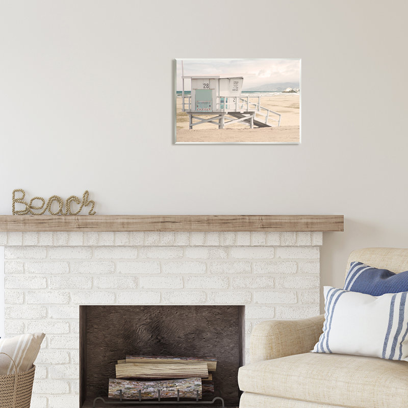 Ba-046, reproduction encadrée «Hut On Beach On Canvas» par Marcus Prime, H 13 po x l 19 po x P 0,5 po