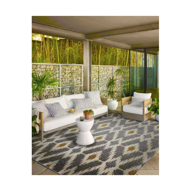Woven Carpet With Diamond Themed Pattern And Washable Carpet, Round 4'