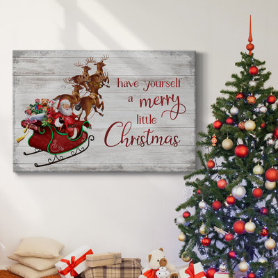 Merry Little Christmas - Toile tendue avec châssis