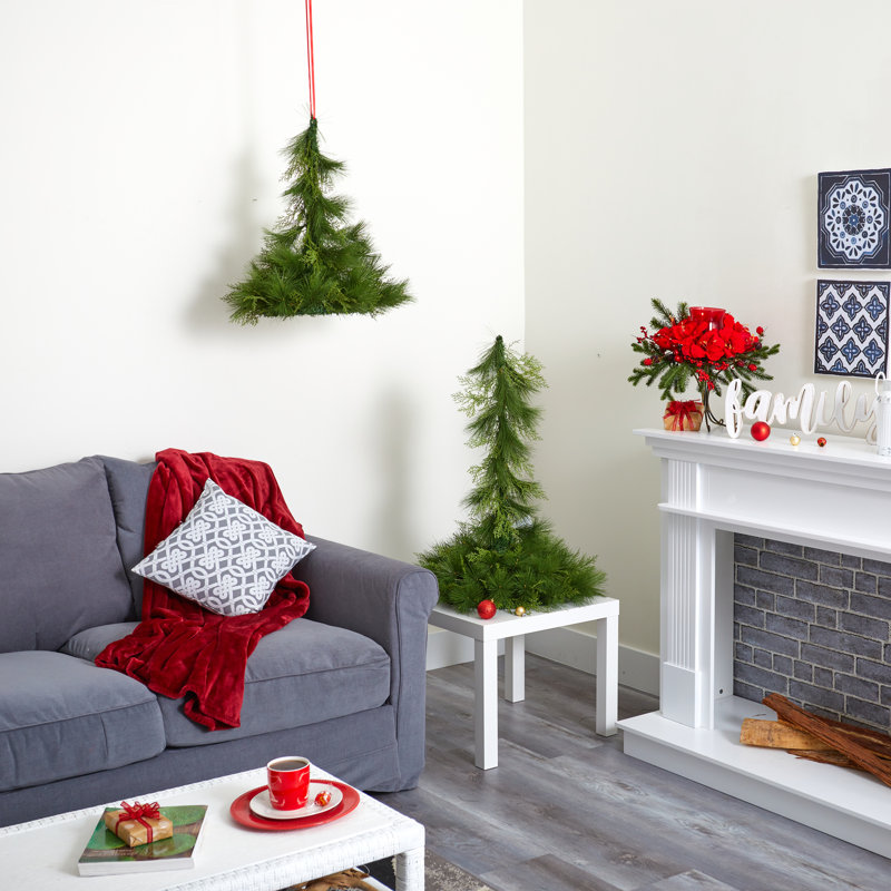 Ensemble de 2 décorations d'arbre de Noël artificiel