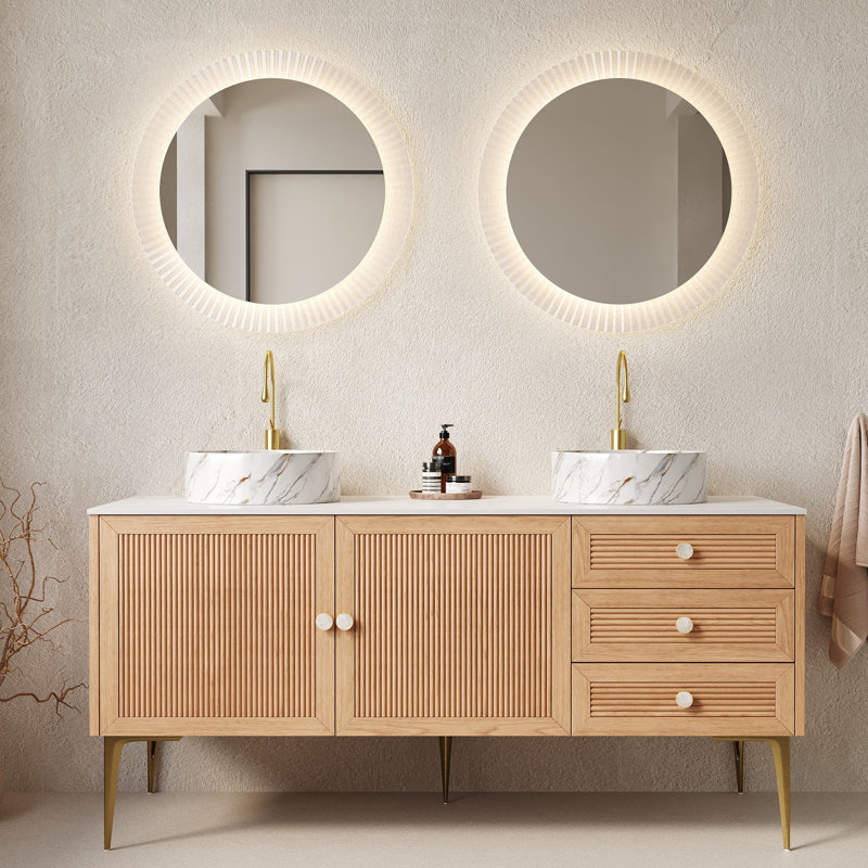 Meuble-lavabo autoportant avec lavabo, pré-assemblé