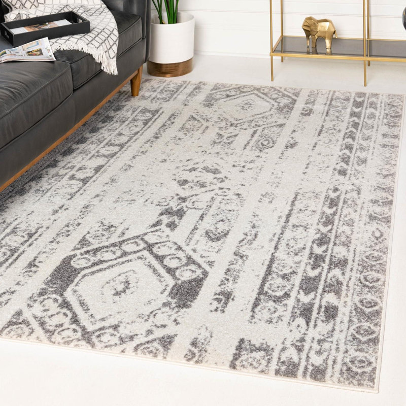 Geometric Indoor Rug, Rectangle 5'3" x 8'