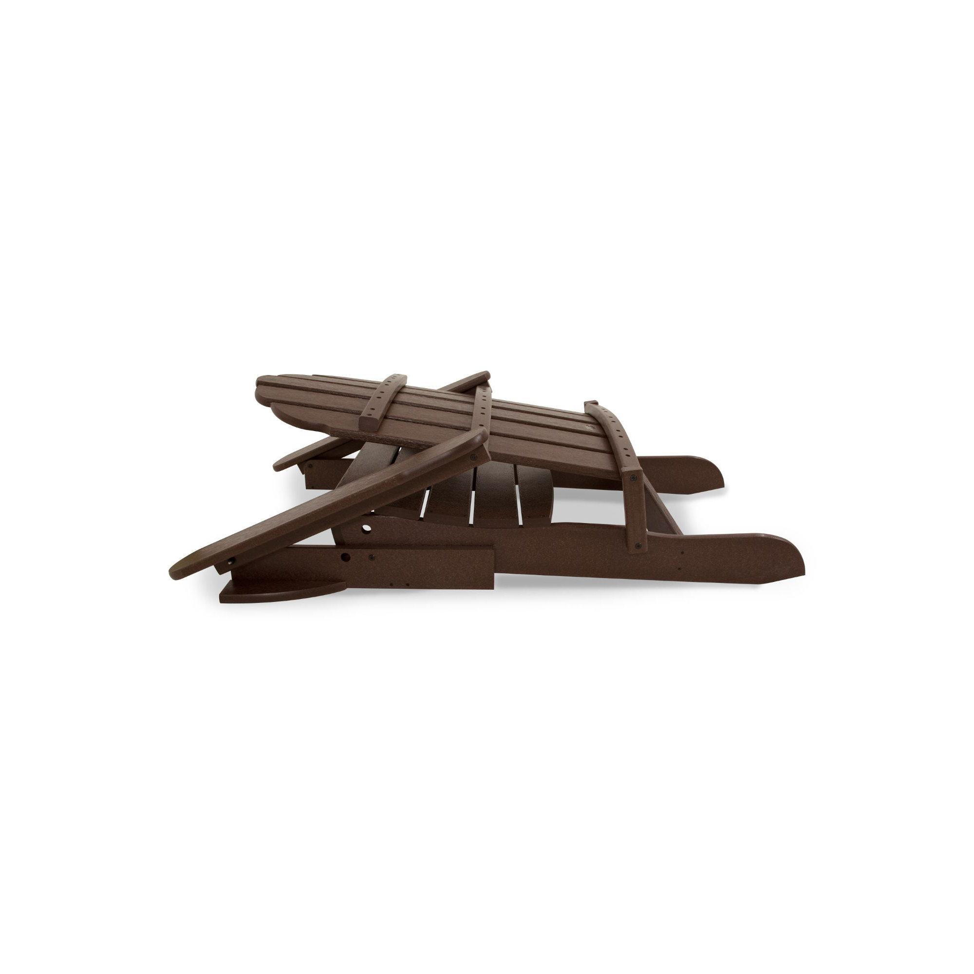 POLYWOOD Classic Adirondack Oversized Folding Adirondack Chair, Mahogany