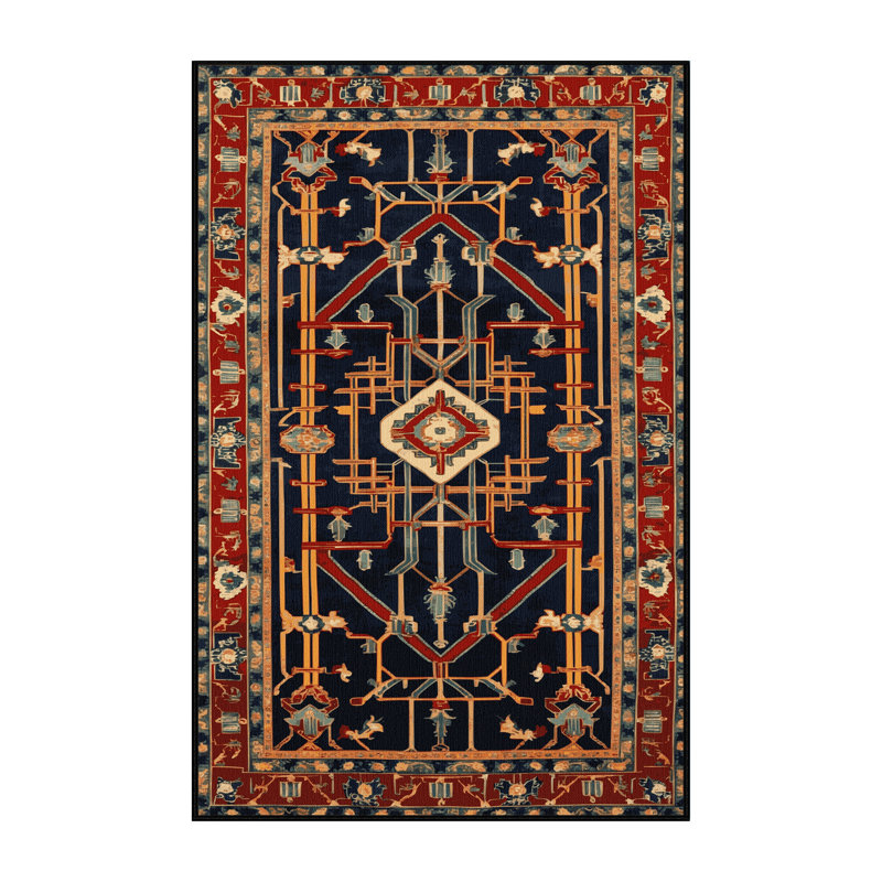 Machine Washable Persian Gray Area Rug, Rectangle 8' x 12'