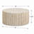 Tan Solid Wood Round Cocktail Coffee Table