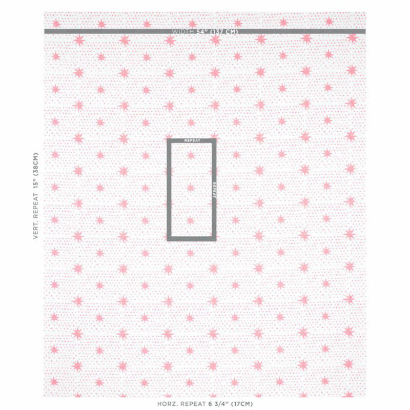 Tissu à pois Schumacher x Molly Mahon, Rose