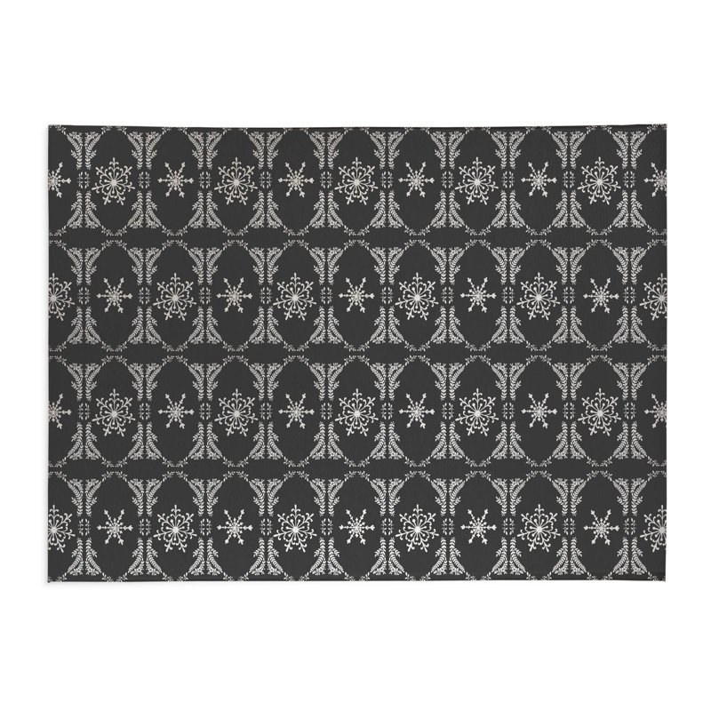 Tapis de cuisine gris anthracite, Rectangulaire 2 pi x 3 pi, Argent / gris anthracite