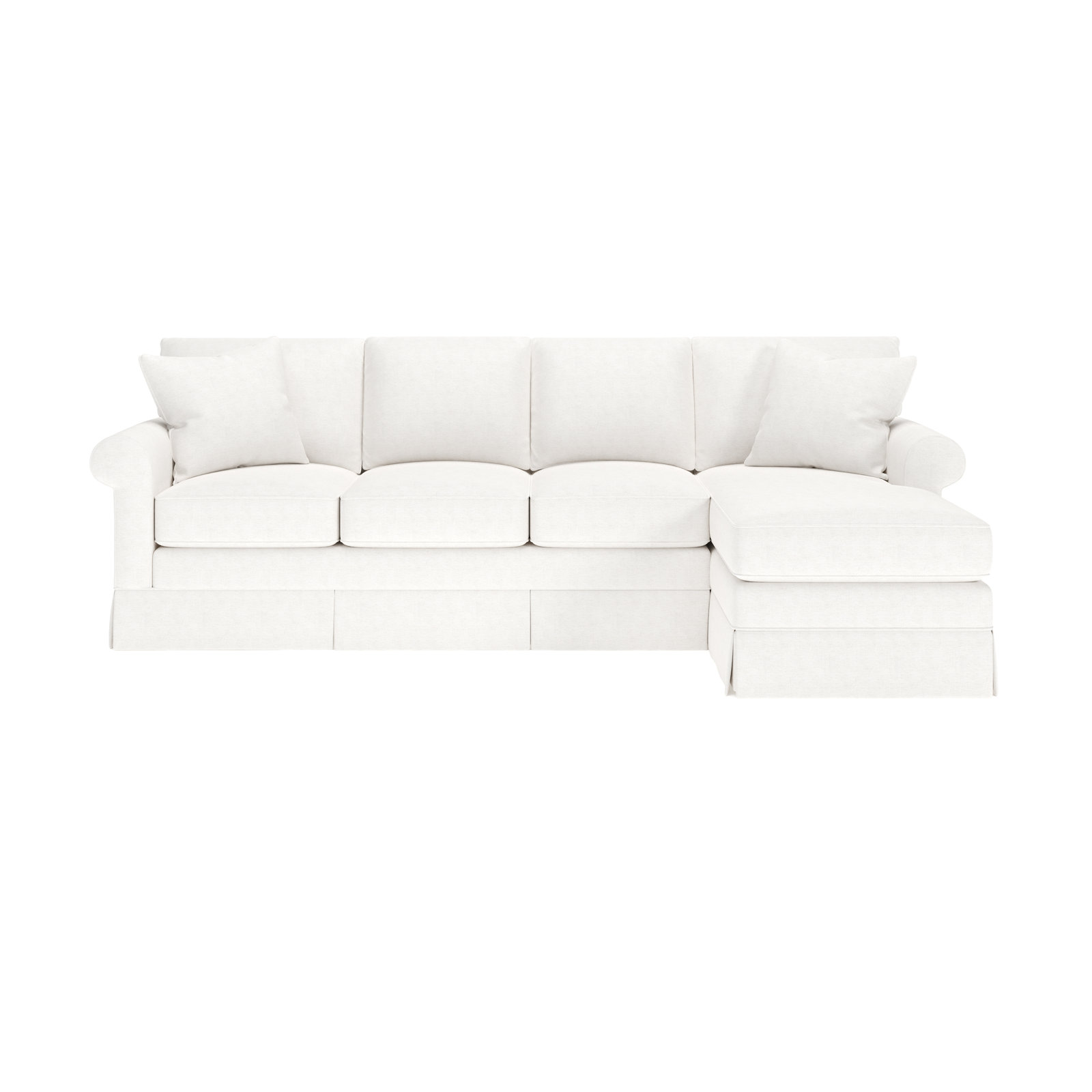 Friedman Upholstered Sectional, Right Hand Facing, Nomad Snow Crypton® Chenille