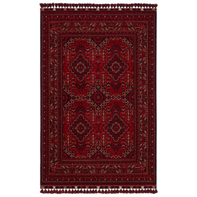 Tapis d'entrée antidérapant de qualité supérieure, rouge, 31,5 po x 59,1 po | 100% chenille acrylique et polyester, 2,2 lb / pied carré | Tissé à la machine, tissage plat, sans velours | Facile à nettoyer avec l'aspirateur et le nettoyeur de taches, parfait pour les entrées et les espaces de vie