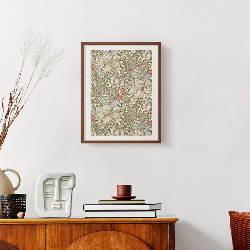 William Morris, reproduction encadrée CLxxix, H 14 po x l 11 po, Naturel