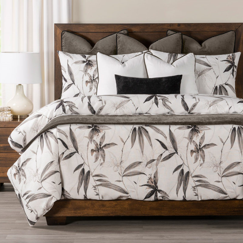 Tropical Floral Print Duvet Cover & Insert Set, Full Duvet Cover + 2 Standard Shams