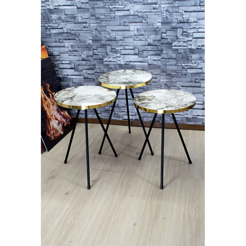 Joanna 14cm Console Table, White Marble
