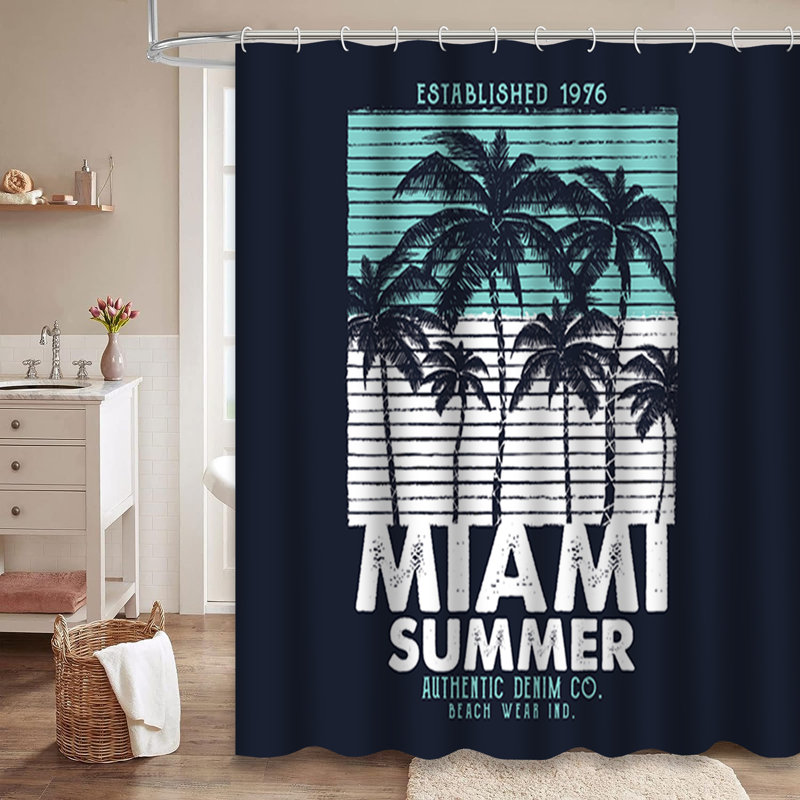 Rideau de douche Summer Beach, L 72 po x l 78 po