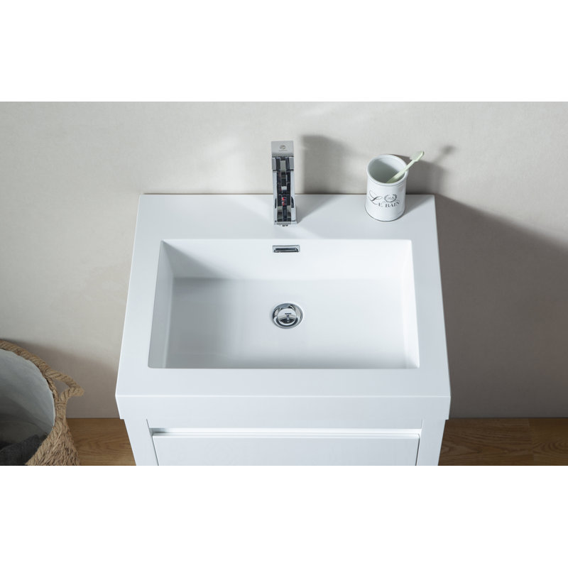 Nakagawa 24'' Single Bathroom Vanity with Resin Top